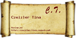 Czeizler Tina névjegykártya